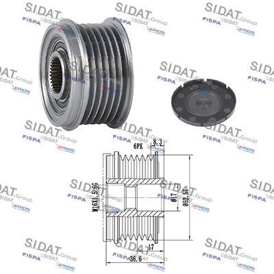 Dispositivo ruota libera alternatore SIDAT 455147