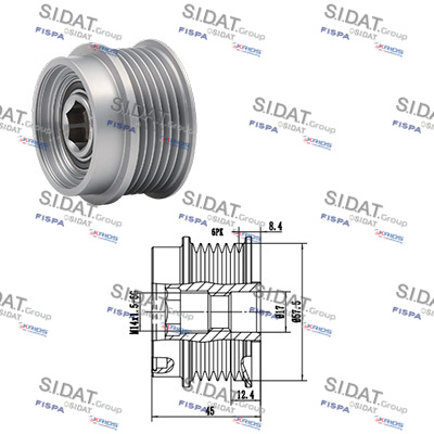 Dispositivo ruota libera alternatore SIDAT 455152