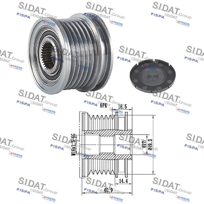 Dispositivo ruota libera alternatore SIDAT 455164