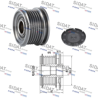 Dispositivo ruota libera alternatore SIDAT 455167