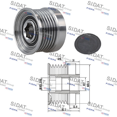 Dispositivo ruota libera alternatore SIDAT 455168