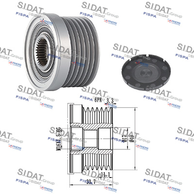 Dispositivo ruota libera alternatore SIDAT 455169