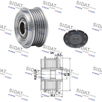 Dispositivo ruota libera alternatore SIDAT 455172