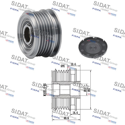 Dispositivo ruota libera alternatore SIDAT 455173