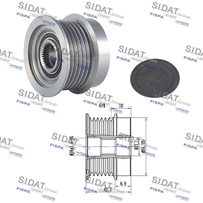 Dispositivo ruota libera alternatore SIDAT 455174