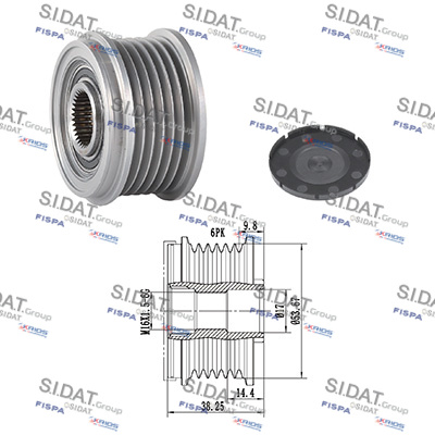 Dispositivo ruota libera alternatore SIDAT 455183