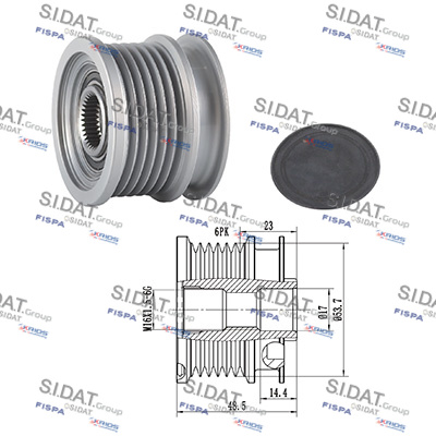 Dispositivo ruota libera alternatore SIDAT 455184