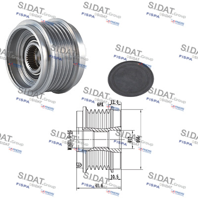 Dispositivo ruota libera alternatore SIDAT 455188