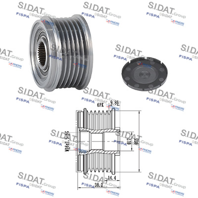 Dispositivo ruota libera alternatore SIDAT 455208