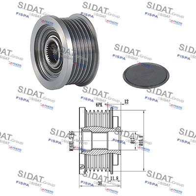 Dispositivo ruota libera alternatore SIDAT 455221