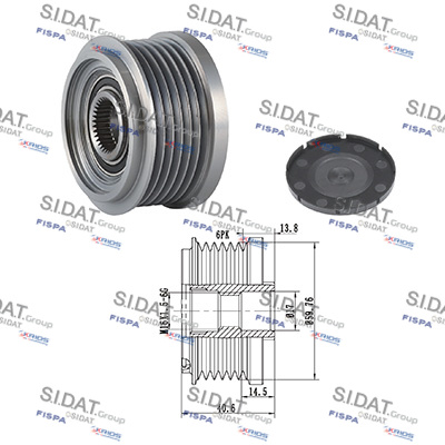 Dispositivo ruota libera alternatore SIDAT 455223