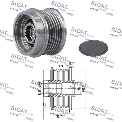 Dispositivo ruota libera alternatore SIDAT 455232