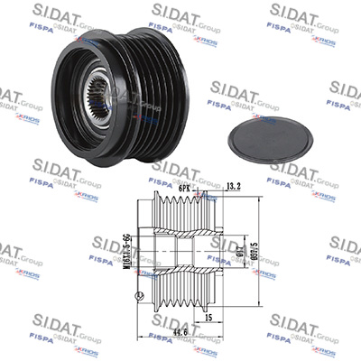 Dispositivo ruota libera alternatore SIDAT 455234