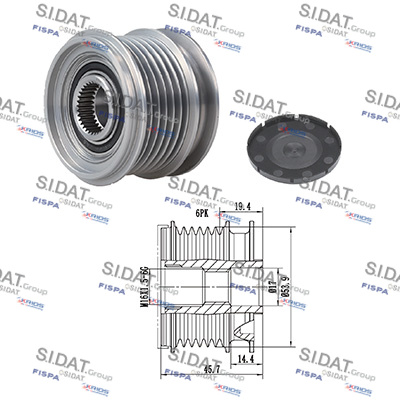 Dispositivo ruota libera alternatore SIDAT 455248