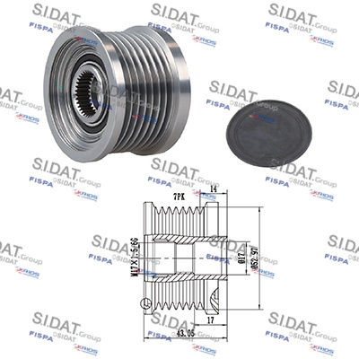 Dispositivo ruota libera alternatore SIDAT 455256