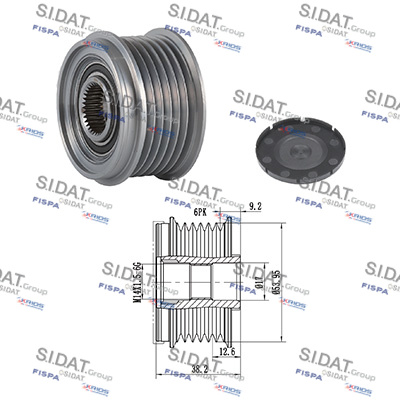 Dispositivo ruota libera alternatore SIDAT 455257