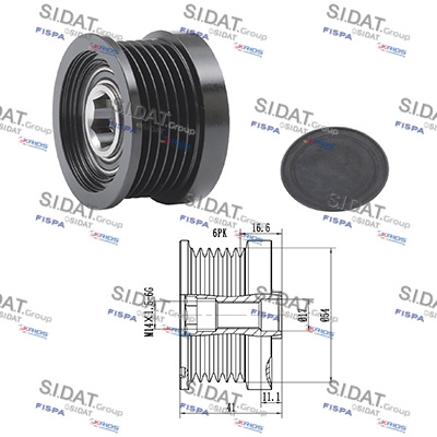 Dispositivo ruota libera alternatore SIDAT 455261