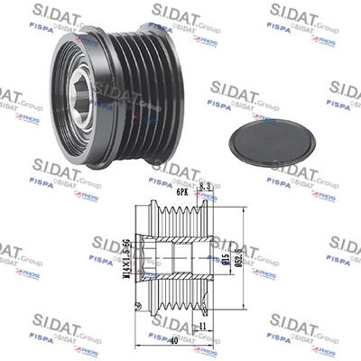 Dispositivo ruota libera alternatore SIDAT 455263