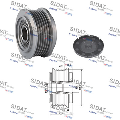 Dispositivo ruota libera alternatore SIDAT 455266