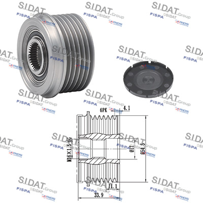 Dispositivo ruota libera alternatore SIDAT 455272