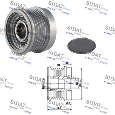 Dispositivo ruota libera alternatore SIDAT 455276