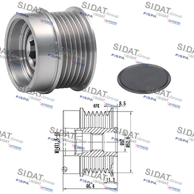 Dispositivo ruota libera alternatore SIDAT 455291