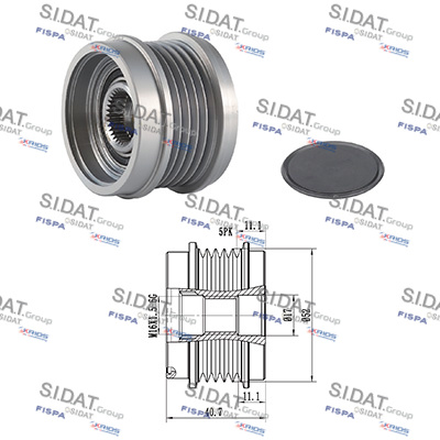 Dispositivo ruota libera alternatore SIDAT 455302