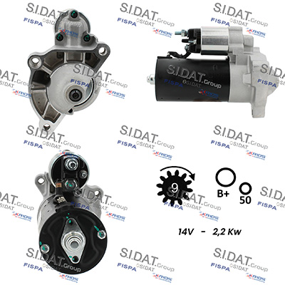 Motorino d'avviamento SIDAT S12BH0809A2