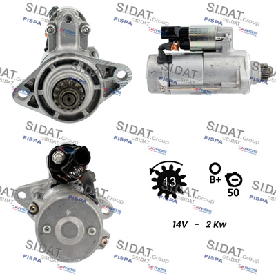 Motorino d'avviamento SIDAT S12DE0145
