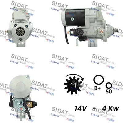 Motorino d'avviamento SIDAT S12DE0374