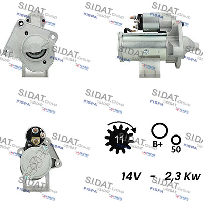 Motorino d'avviamento SIDAT S12VA0124A2