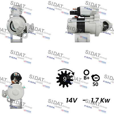 Motorino d'avviamento SIDAT S12VA0253A2