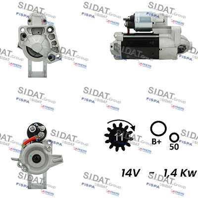 Motorino d'avviamento SIDAT S12VA0744