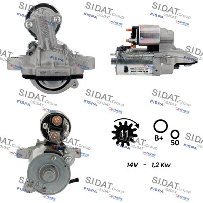 Motorino d'avviamento SIDAT S12VS0803