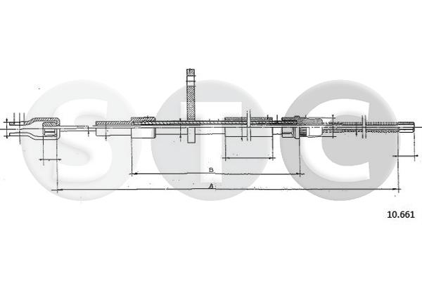 Cavo comando, freno stazionamento STC T480377