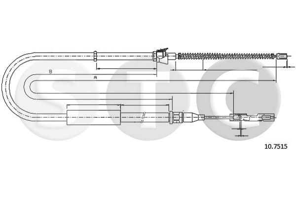 Cavo comando, freno stazionamento STC T480583