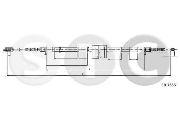 Cavo comando, freno stazionamento STC T480594