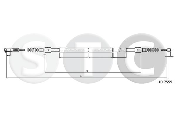Cavo comando, freno stazionamento STC T480595