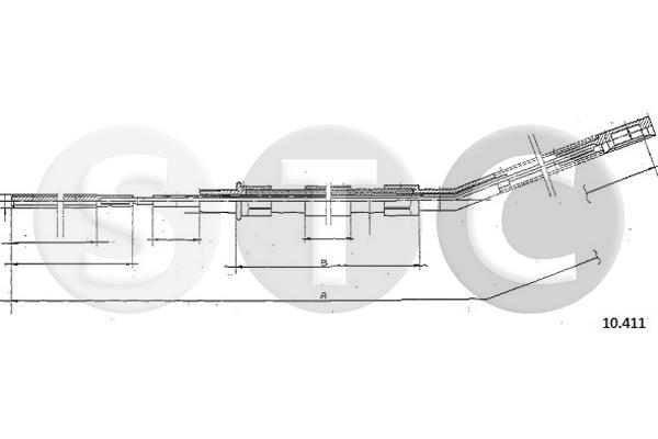 Cavo comando, freno stazionamento STC T480629
