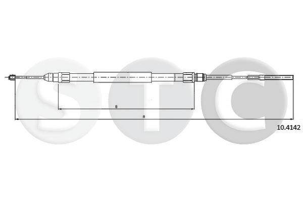Cavo comando, freno stazionamento STC T480660