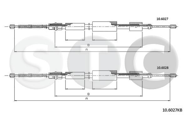 Cavo comando, freno stazionamento STC T480844