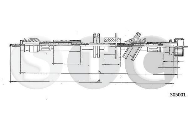 Alberino flessibile tachimetro STC T480915