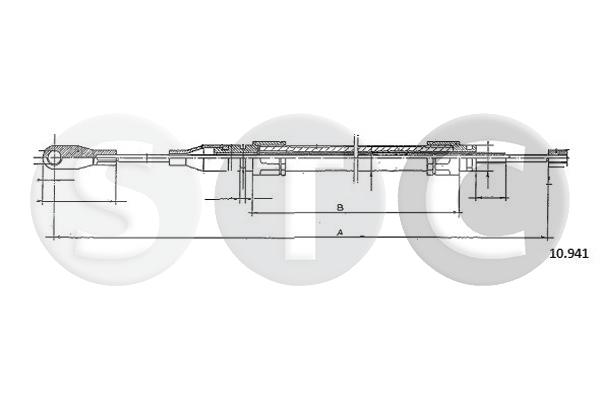 Cavo comando, freno stazionamento STC T480924