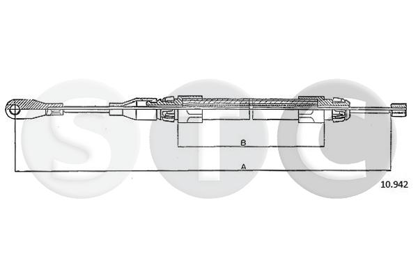 Cavo comando, freno stazionamento STC T480932