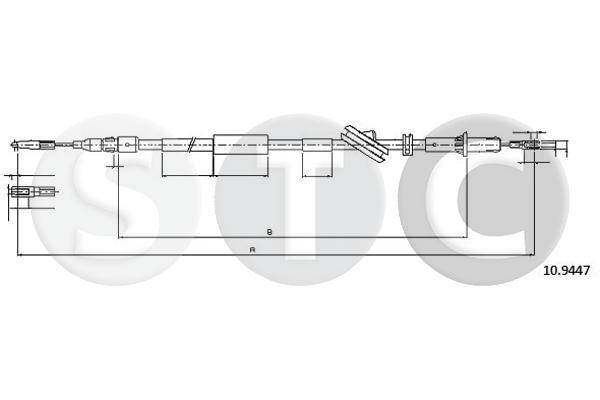 Cavo comando, freno stazionamento STC T481034
