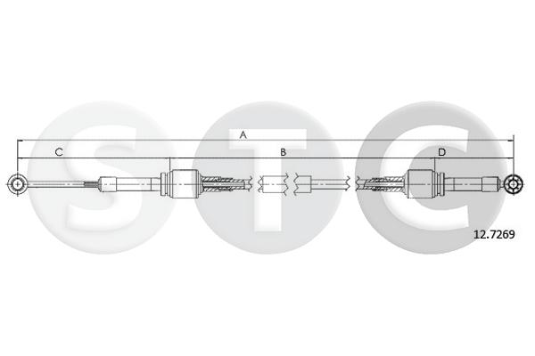 Cavo comando, cambio manuale STC T481145