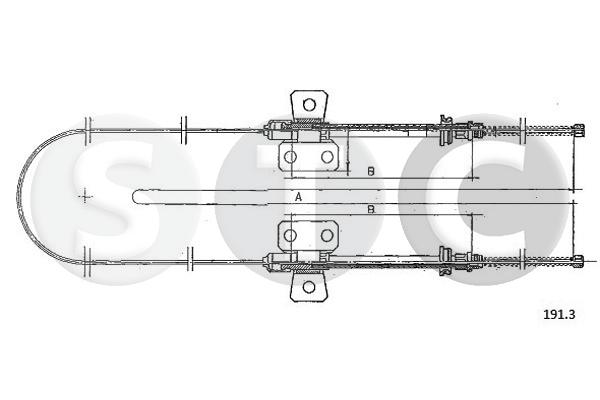 Cavo comando, freno stazionamento STC T481271