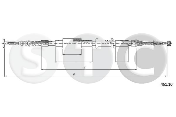 Cavo comando, freno stazionamento STC T481313