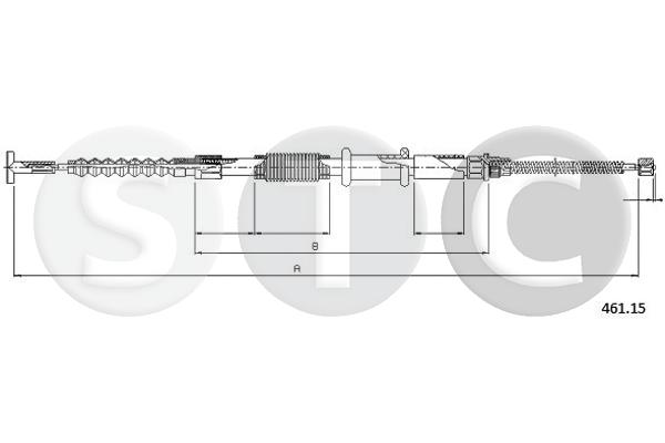Cavo comando, freno stazionamento STC T481316