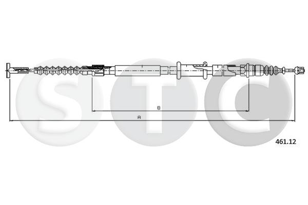 Cavo comando, freno stazionamento STC T481317